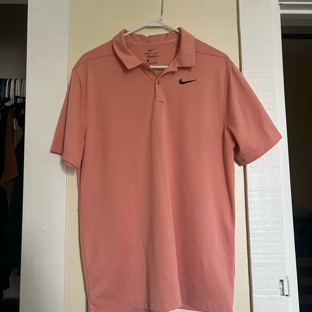 Nike Pink Polo Shirt Athletic Performance
